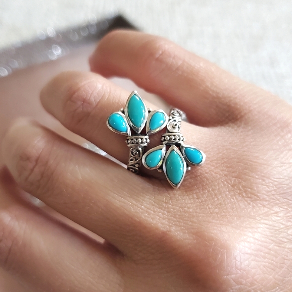 Samuel B Sterling Turquoise Bypass Ring 95$